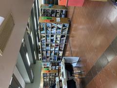 Bookshelves in the library of the Faculty of Architecture and Design at Universidad Nacional de Rosario, Santa Fe, Argentina