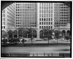 Front elevation of the General Motors Building in Detroit