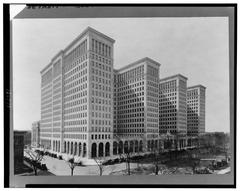 General Motors Building in Detroit Michigan exterior view