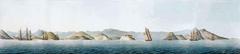 East side view of the port of Rio de Janeiro with boats and city skyline