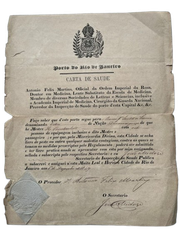 Public document issued by a member of the Imperial Academy of Medicine in 1849