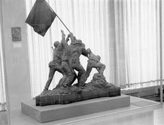 Plaster cast model of the original Iwo Jima monument by Felix de Weldon on display at the Harry S. Truman Presidential Library and Museum