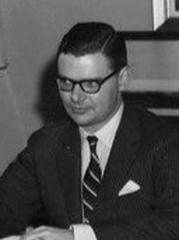 Michael Forrestal briefing former President Harry S. Truman in the Truman Library conference room