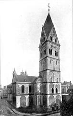 Front of the tower of St. Aposteln church in Cologne