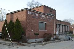 Front and southern end view of Jefferson Branch of Detroit Public Library