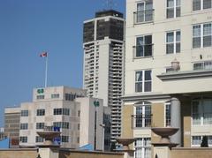 Landmark Place and Go Station from James Street South in downtown Hamilton Ontario