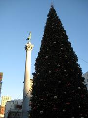 Macy's Christmas tree and pillar at Union Square in San Francisco