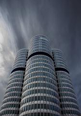 BMW Welt building in München, Germany at dusk