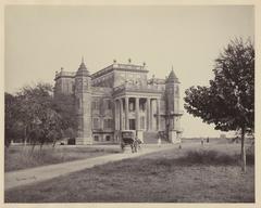 Dilkoosha Palace in Lucknow, India, historic 19th-century photograph by Samuel Bourne