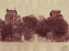 The Dilkusha Palace ruins in Lucknow in the 1870s