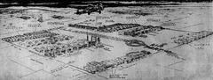 1928 Los Angeles Metropolitan Airport pictorial map by Charles Hamilton Owens