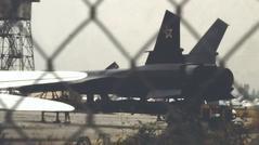 Full-scale MiG 31 Firefox model from the film 'Firefox' parked at Van Nuys Airport in May 1982