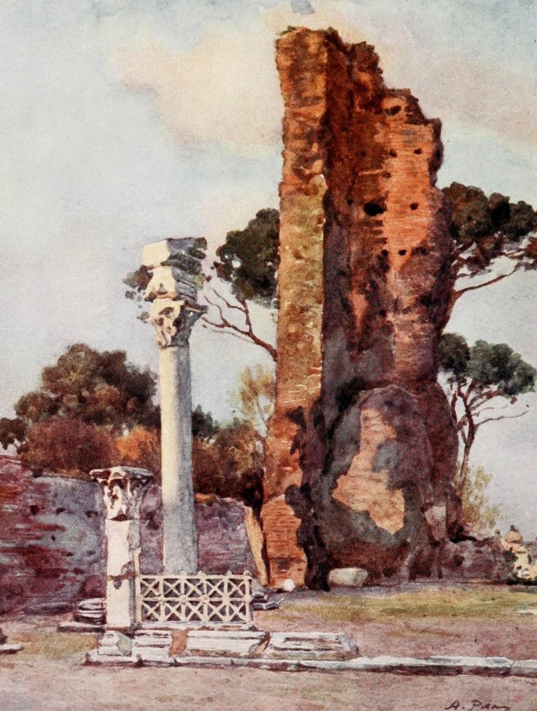 Paintings of ancient Rome by Alberto Pisa 1905