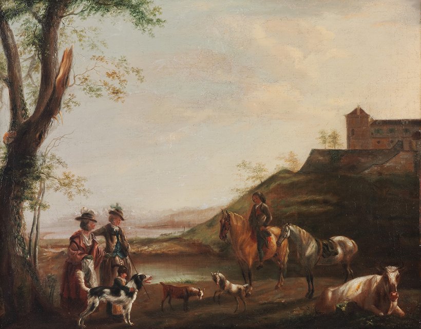 View of Prangins Castle from the northeast by Louis-Auguste Brun