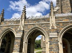 Cloister at Duke Chapel on the West Campus of Duke University in Durham, NC
