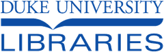 Duke University Libraries logo in blue and white