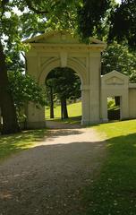 Dundurn Castle in Hamilton Ontario view during daytime with clear sky and trees