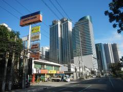 Skyscrapers and modern buildings in Eastwood City, Quezon City, Philippines