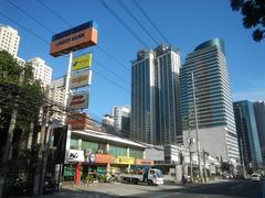 Modern high-rise buildings in Eastwood City, Quezon City, Philippines