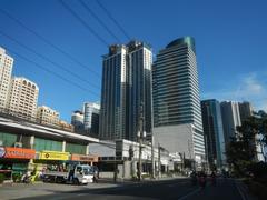 High-rise commercial and residential buildings in Eastwood City, Quezon City, Philippines