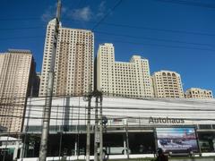 High-rise buildings in Eastwood City, Quezon City, with Mercury Drug MDC100 building visible