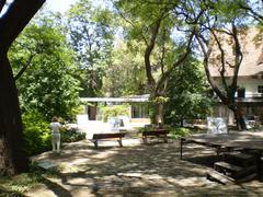 Front view of Museo de Artes Plásticas Eduardo Sívori building in Buenos Aires, Argentina