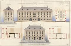Architectural drawing of Eldkvarn from 1859 by Ludvig Hedin