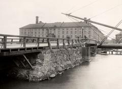 Eldkvarn windmill and Kungsholmsbron bridge in Stockholm 1860