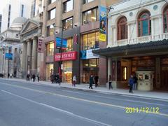 Front facade of Elgin and Winter Gardens theaters on Yonge Street, Toronto