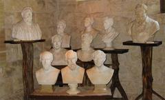 Bust sculptures by Elisabet Ney displayed inside the Elisabet Ney Museum