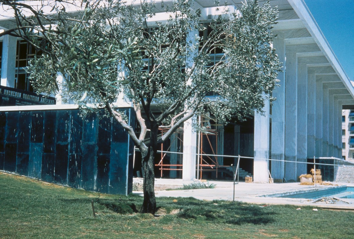 Historic Athens Chancery Office Building designed by architect W. Gropius in 1961