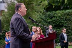 U.S. Secretary of State Michael R. Pompeo meeting with U.S. Embassy Athens staff and families in Athens, Greece