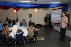 Indonesian high-school students at iftar dinner held by U.S. Embassy before leaving for Kennedy-Lugar Youth Exchange and Study Program in the U.S.