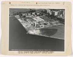Historic aerial view of Manila city in the Philippines