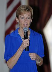 U.S. Ambassador Kristie A. Kenney speaking at the 74th Joint Civilian Orientation Conference at the U.S. Embassy in Manila, 2007