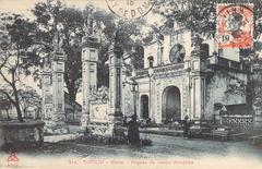 Quán Thánh Temple in Hanoi, Vietnam with traditional architecture and green trees