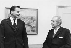 Olof Palme succeeding Gösta Skoglund as Communications Minister in 1965