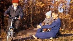 Olof Palme playing with his children Mårten and Joakim in the early 1960s