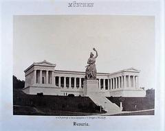 Archival albumen print of Munich, Bavaria mounted on cardboard