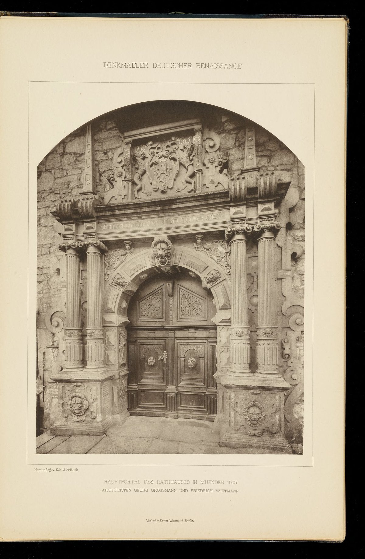 Historical German Renaissance Monument from Denkmäler deutscher Renaissance Volume 3