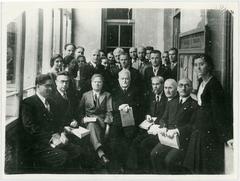 Group photo of Russian Academy of Sciences conference attendees in Tbilisi, featuring prominent scholars