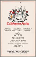 Poster for California Suite stage production at Eugene O'Neill Theatre