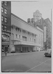 Coronet Theatre on West 49th Street in New York City historic black and white photo