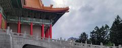 Chiang Kai Shek Memorial Hall in Taipei Taiwan with blue sky