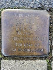 Stolperstein commemorating Goswin Frenken in front of the main building of the University of Cologne