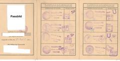 Vintage student ID card of the University of Cologne from the 1960s