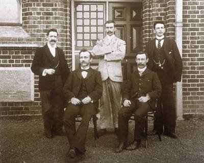 Staff of Perth Observatory circa 1900 with W. Ernest Cooke seated and Harold Curlewis standing