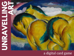Digital card game interface for art lovers at museum
