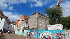 Partially constructed building at Augustiner Museum Freiburg