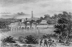 Historic image of Fairmount Water Works in Philadelphia, Pennsylvania, 1874